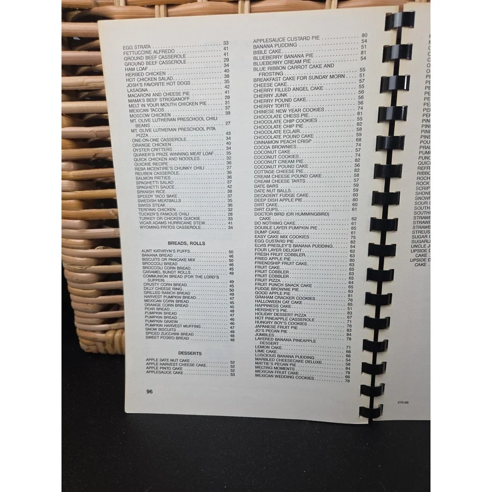 Mt. Olive Lutheran Church Newton NC Cookbook 1995‎ North Carolina